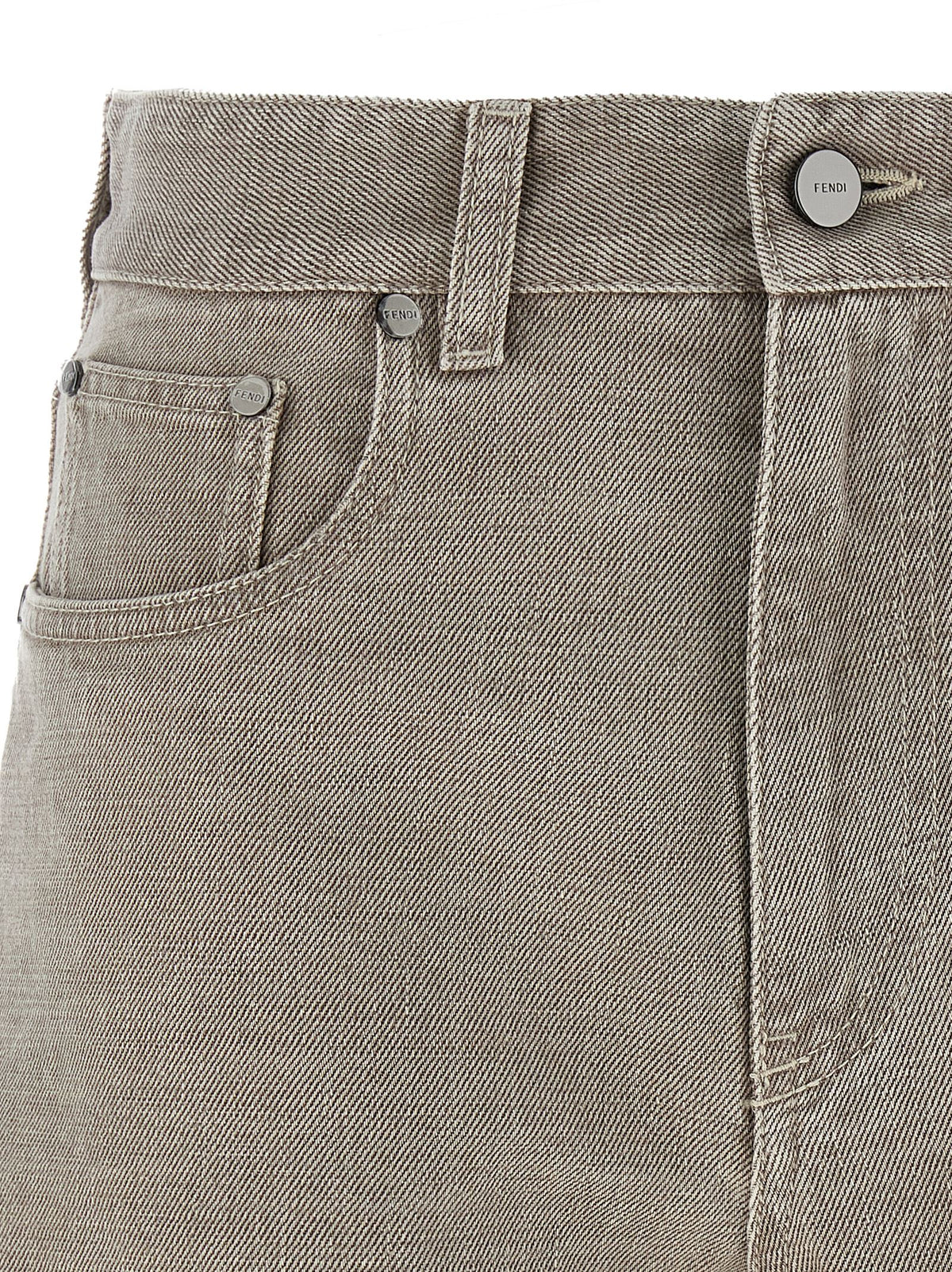 Fendi Beige Cotton Bermuda Women's Shorts