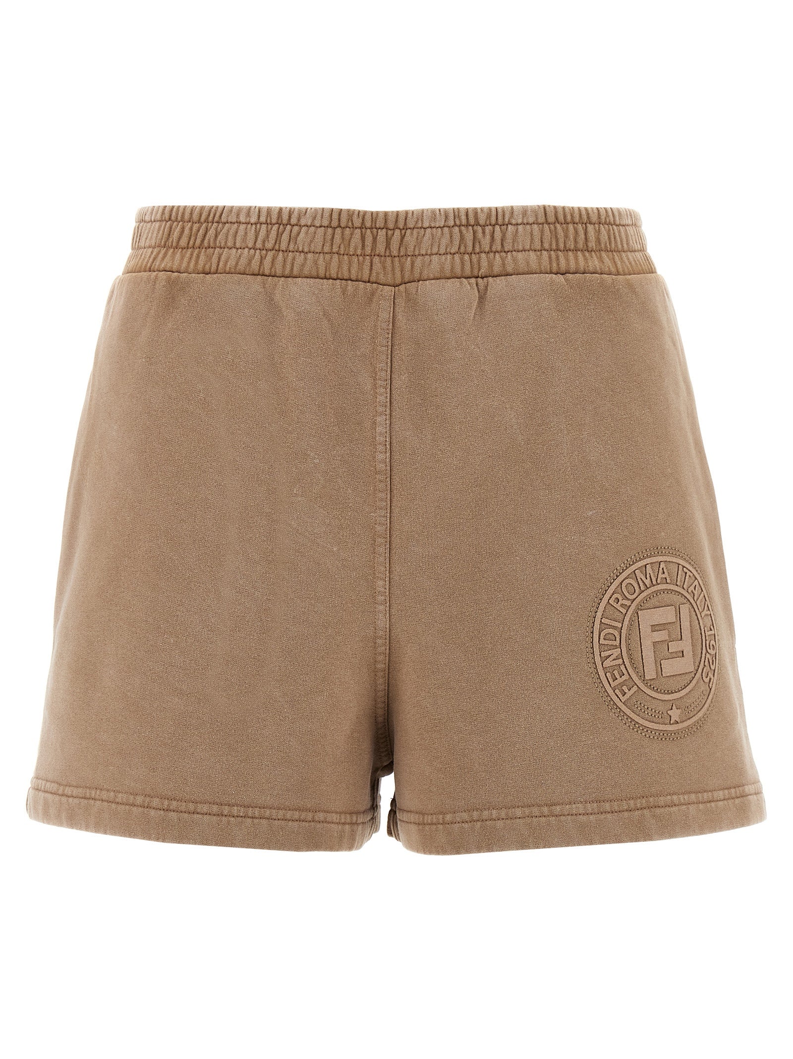 Fendi Brown Cotton Bermuda Women's Shorts
