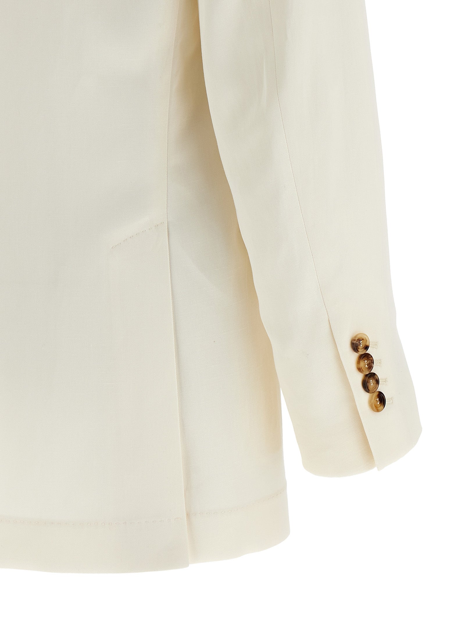 Brunello Cucinelli White Silk Men's Blazer
