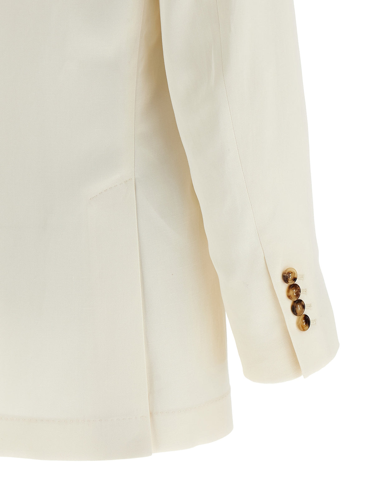 Brunello Cucinelli White Silk Men's Blazer