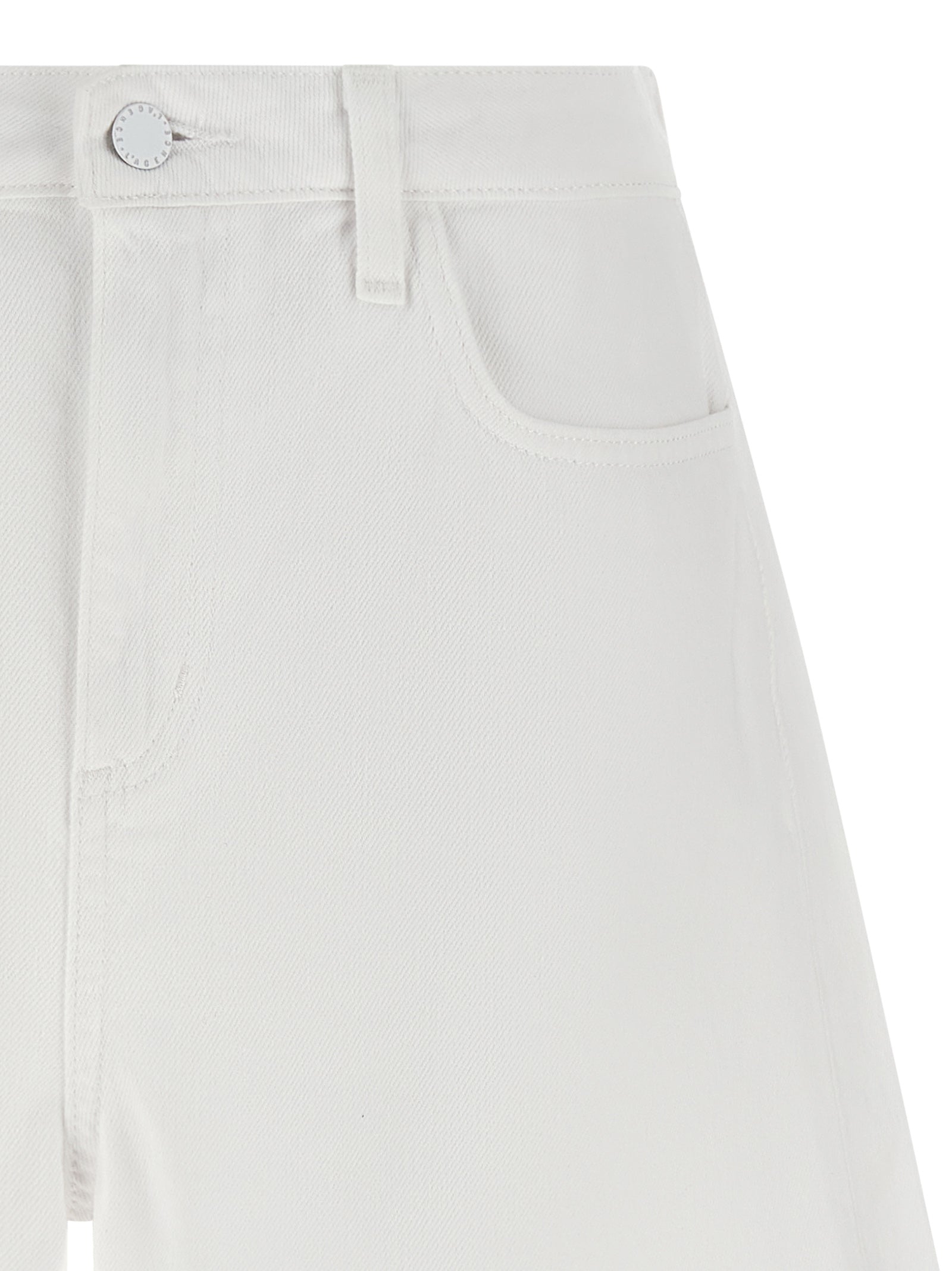 L'Agence White Cotton Bermuda Women's Shorts