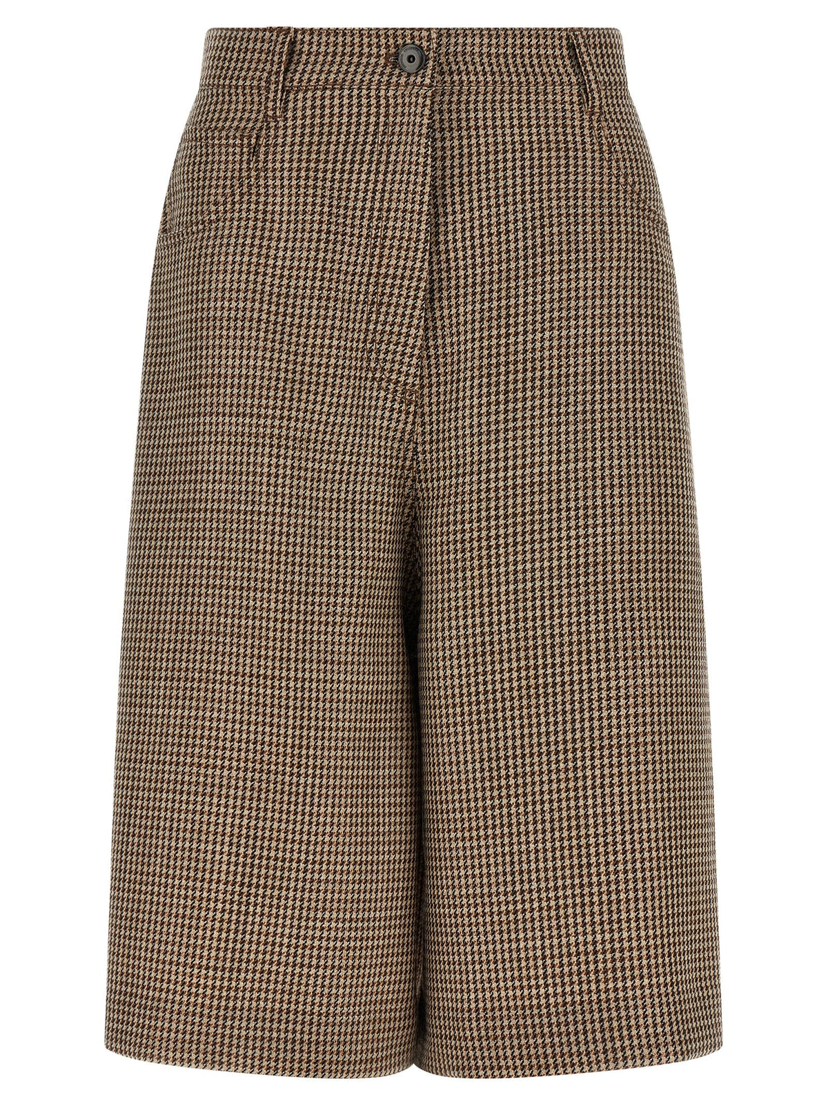 Brunello Cucinelli Brown Virgin Wool Bermuda Women's Shorts