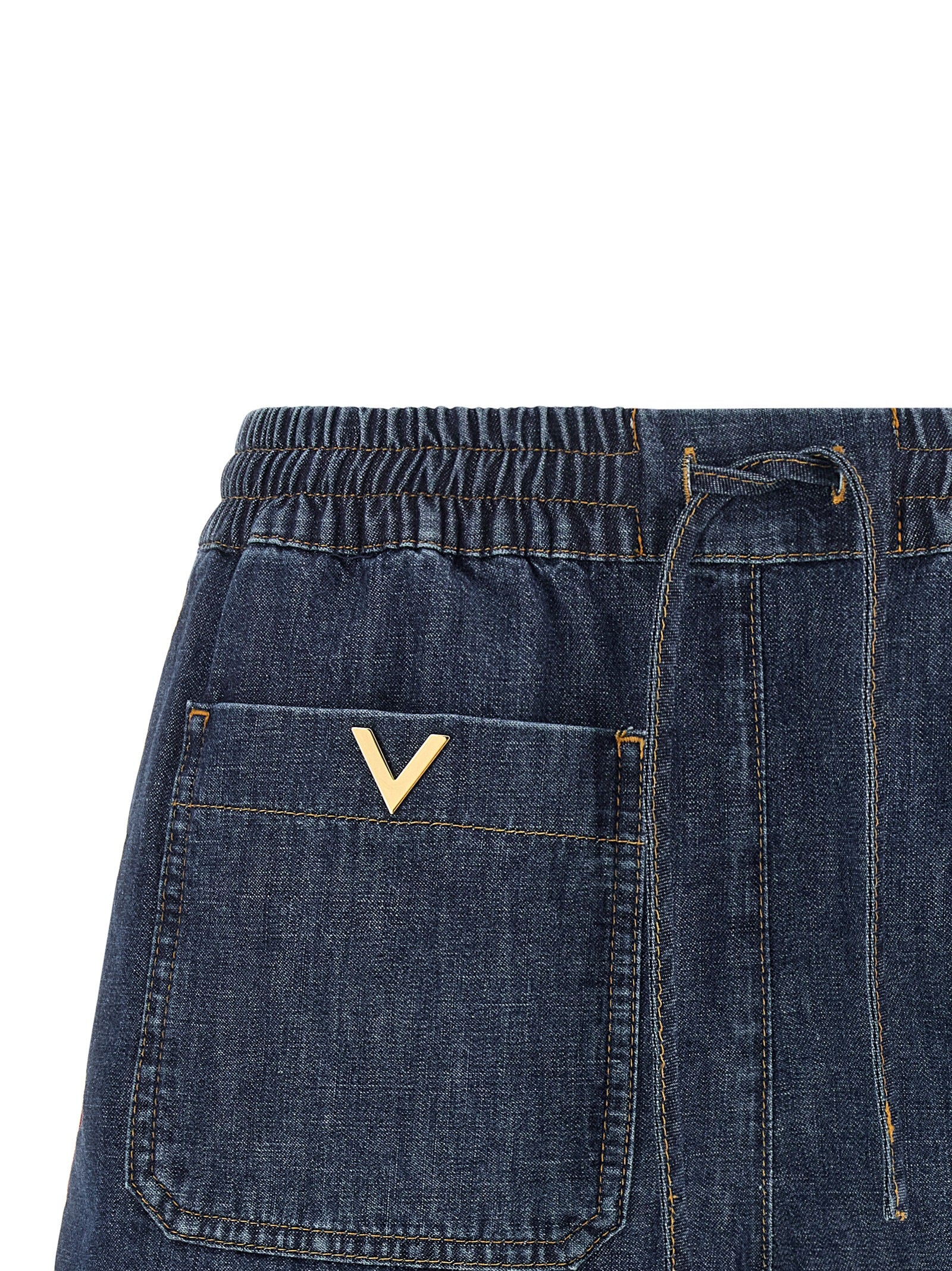 Valentino Garavani Blue Cotton Bermuda Women's Shorts