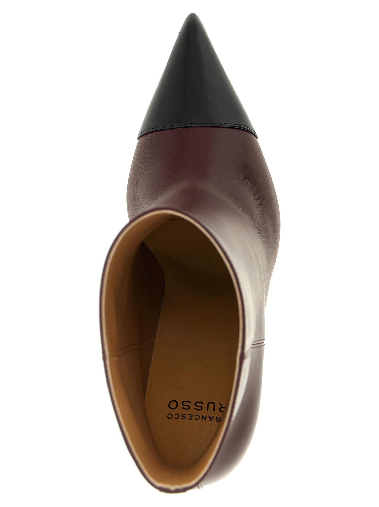Francesco Russo Bordeaux Goatskin Ankle Women's Boots
