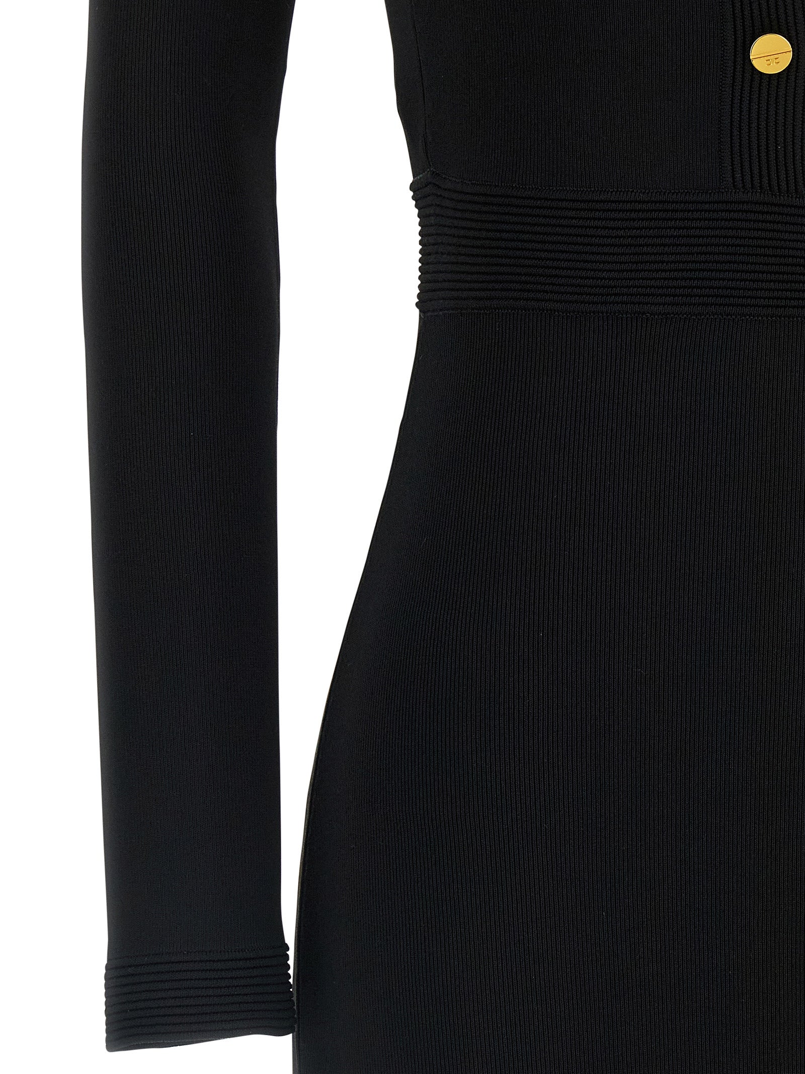 Elisabetta Franchi Black Viscose Long Women's Dress