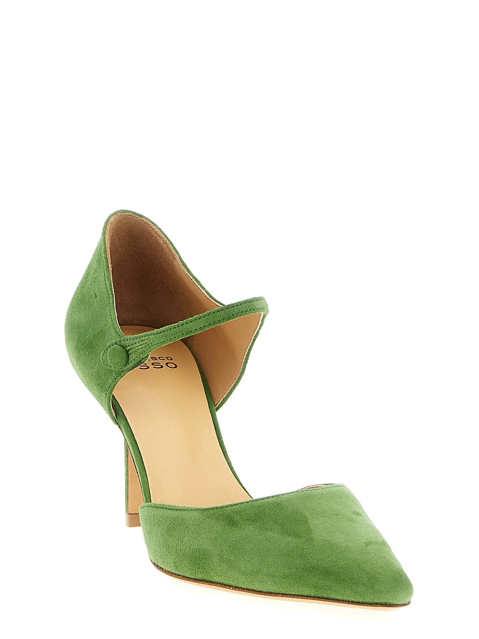 Francesco Russo Bicolor Goatskin Mid Heel Women's Pumps