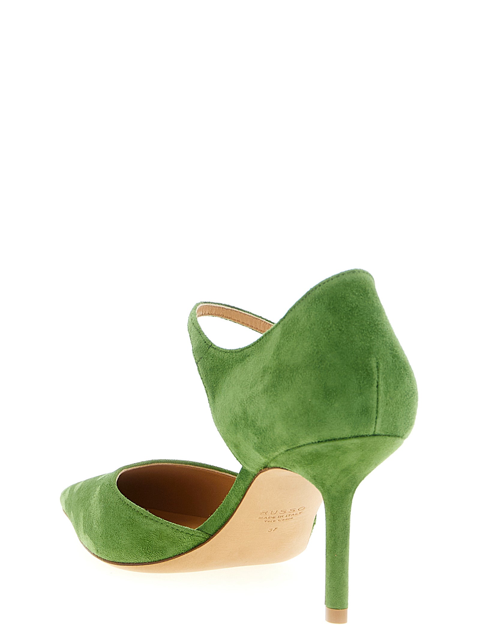 Francesco Russo Bicolor Goatskin Mid Heel Women's Pumps