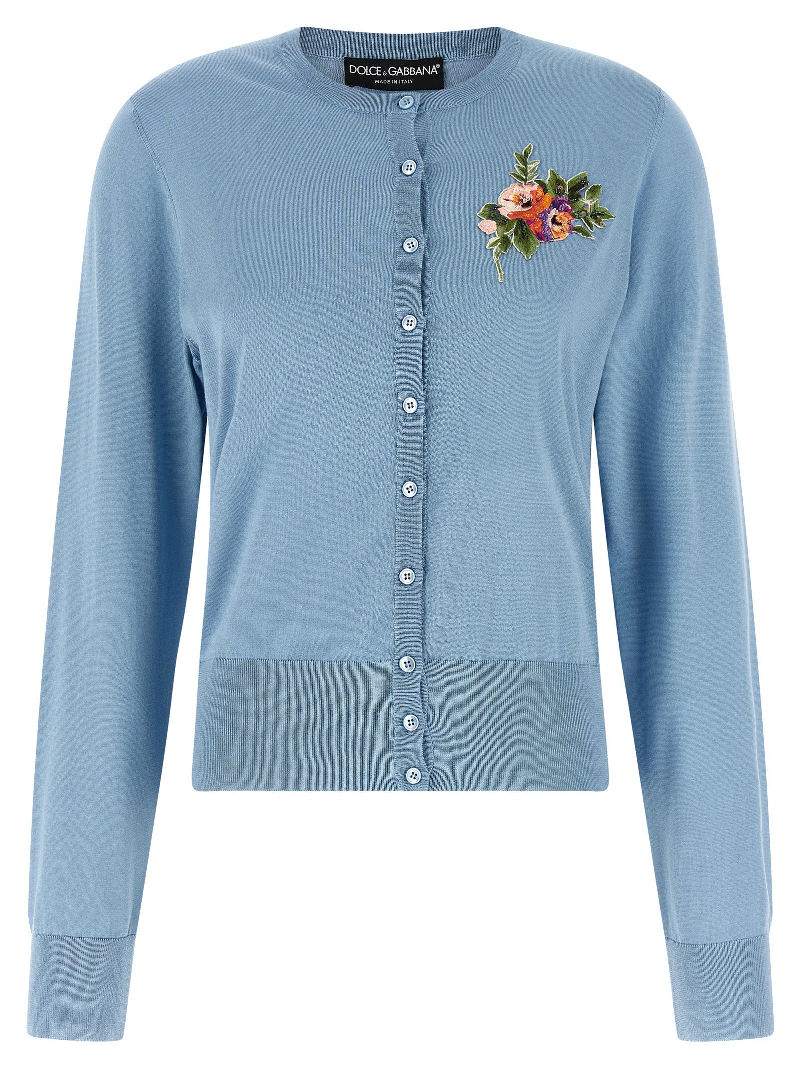Dolce & Gabbana Blue Silk Women's Cardigan