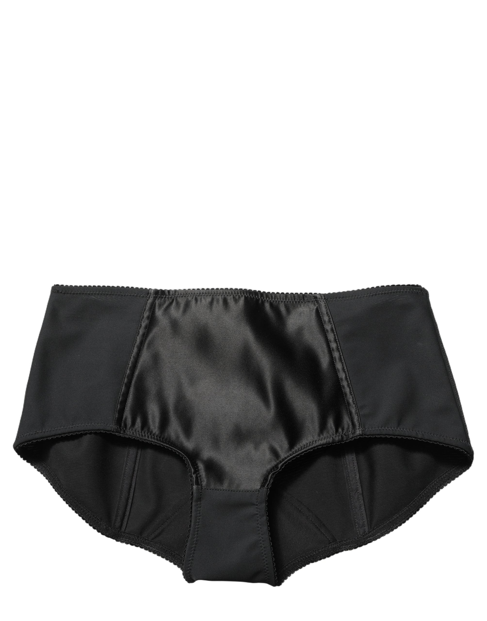 Dolce & Gabbana Black Low Waist Satin Culotte Hotpants Women's Shorts