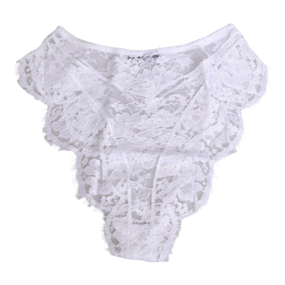 Dolce & Gabbana White Floral Lace Low Rise Panty Women's Underwear