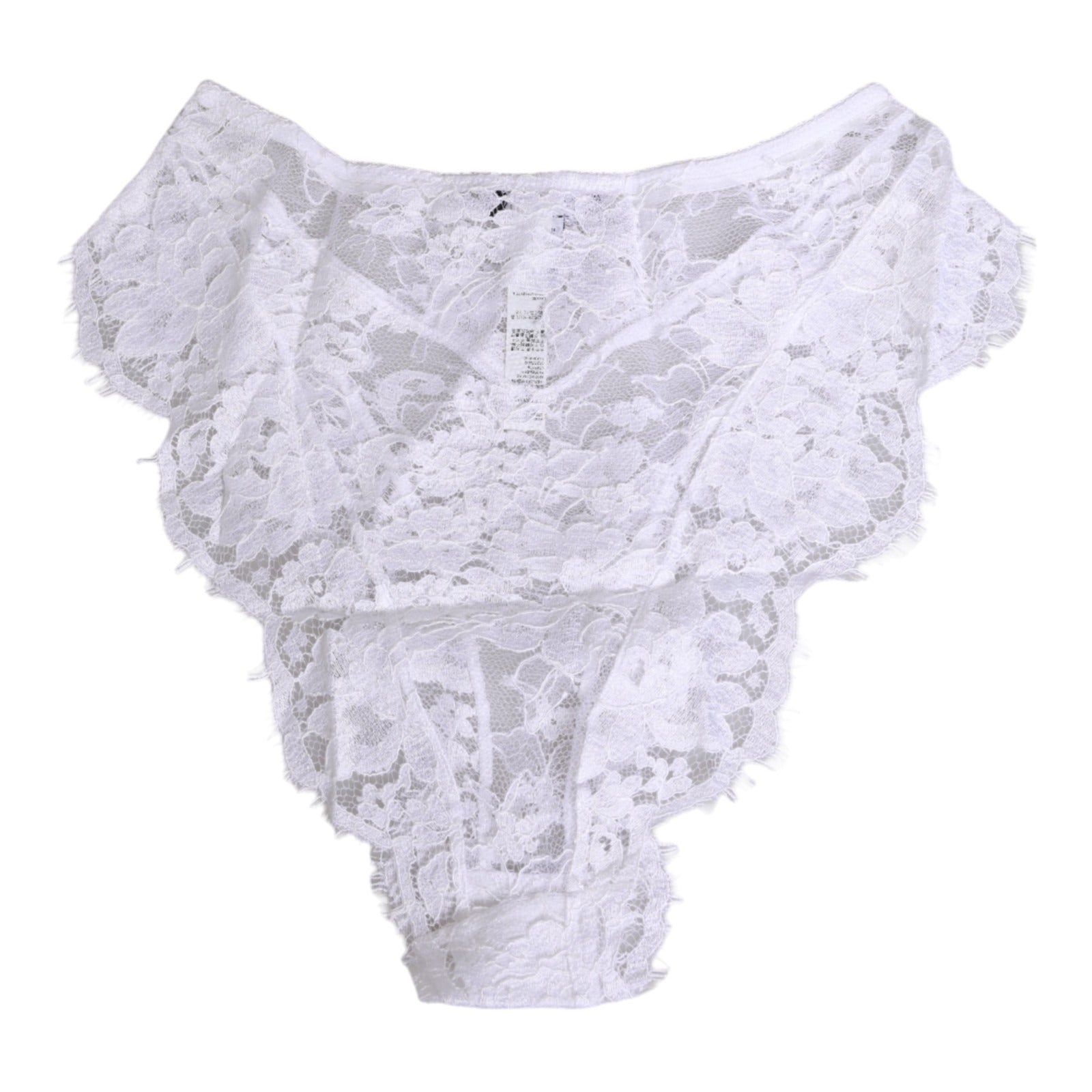 Dolce & Gabbana White Floral Lace Low Rise Panty Women's Underwear