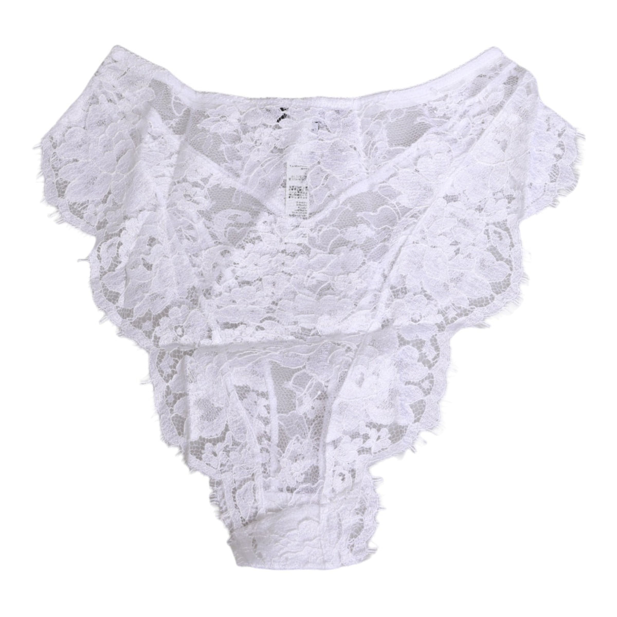 Dolce & Gabbana White Floral Lace Low Rise Panty Women's Underwear