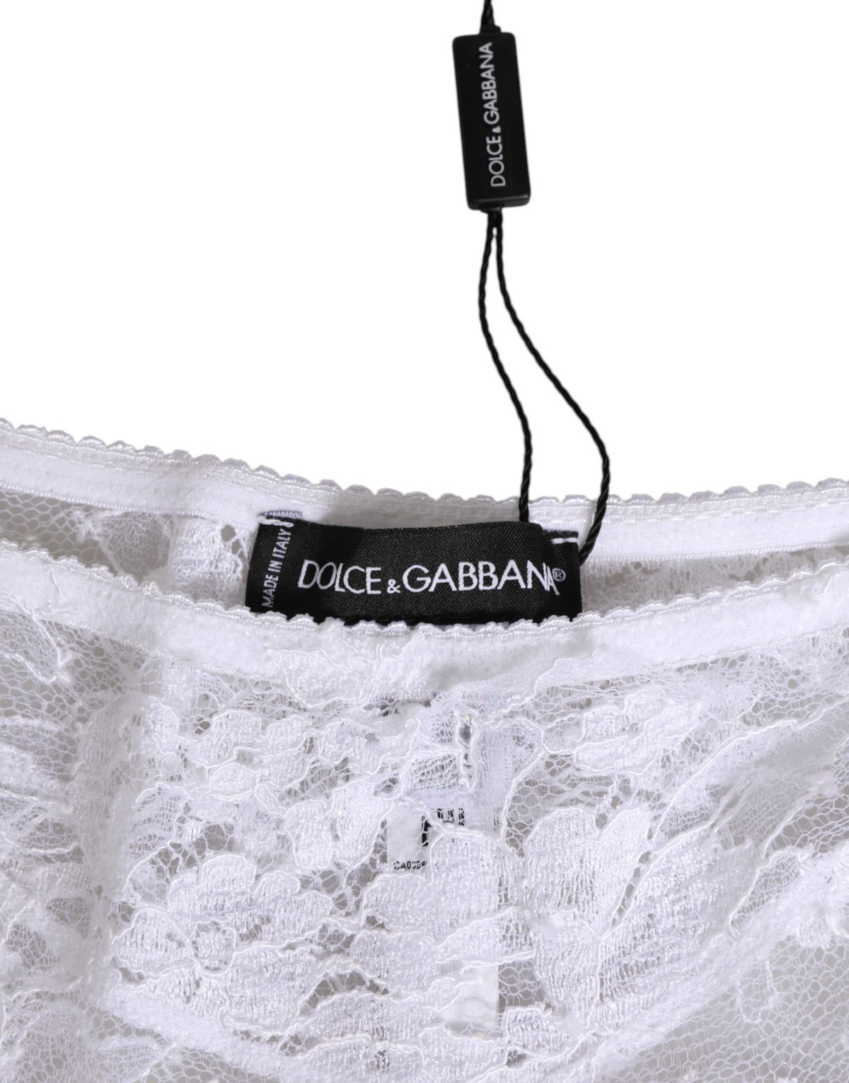 Dolce & Gabbana White Floral Lace Low Rise Panty Women's Underwear