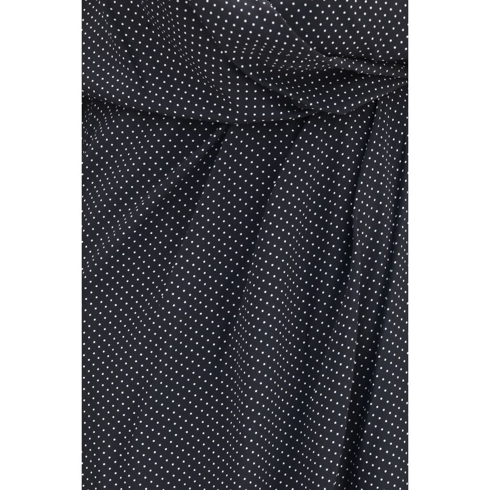 SA SU PHI Black Silk Long Women's Dress