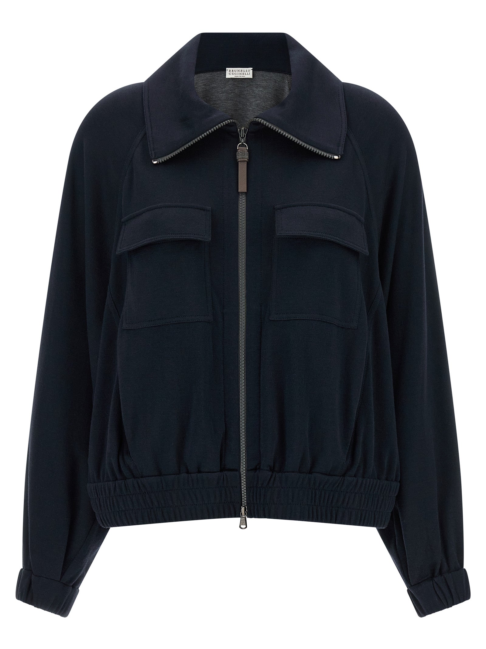 Brunello Cucinelli Blue Cotton Women's Bomber