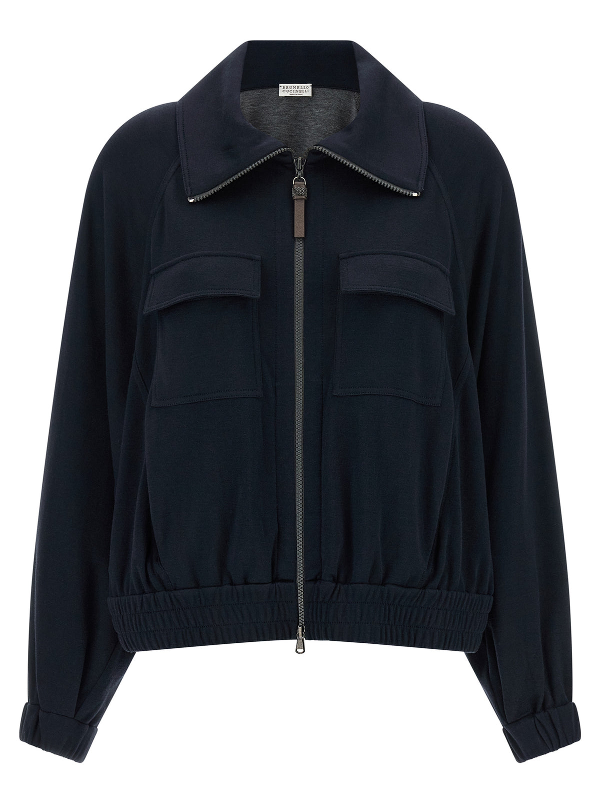 Brunello Cucinelli Blue Cotton Women's Bomber