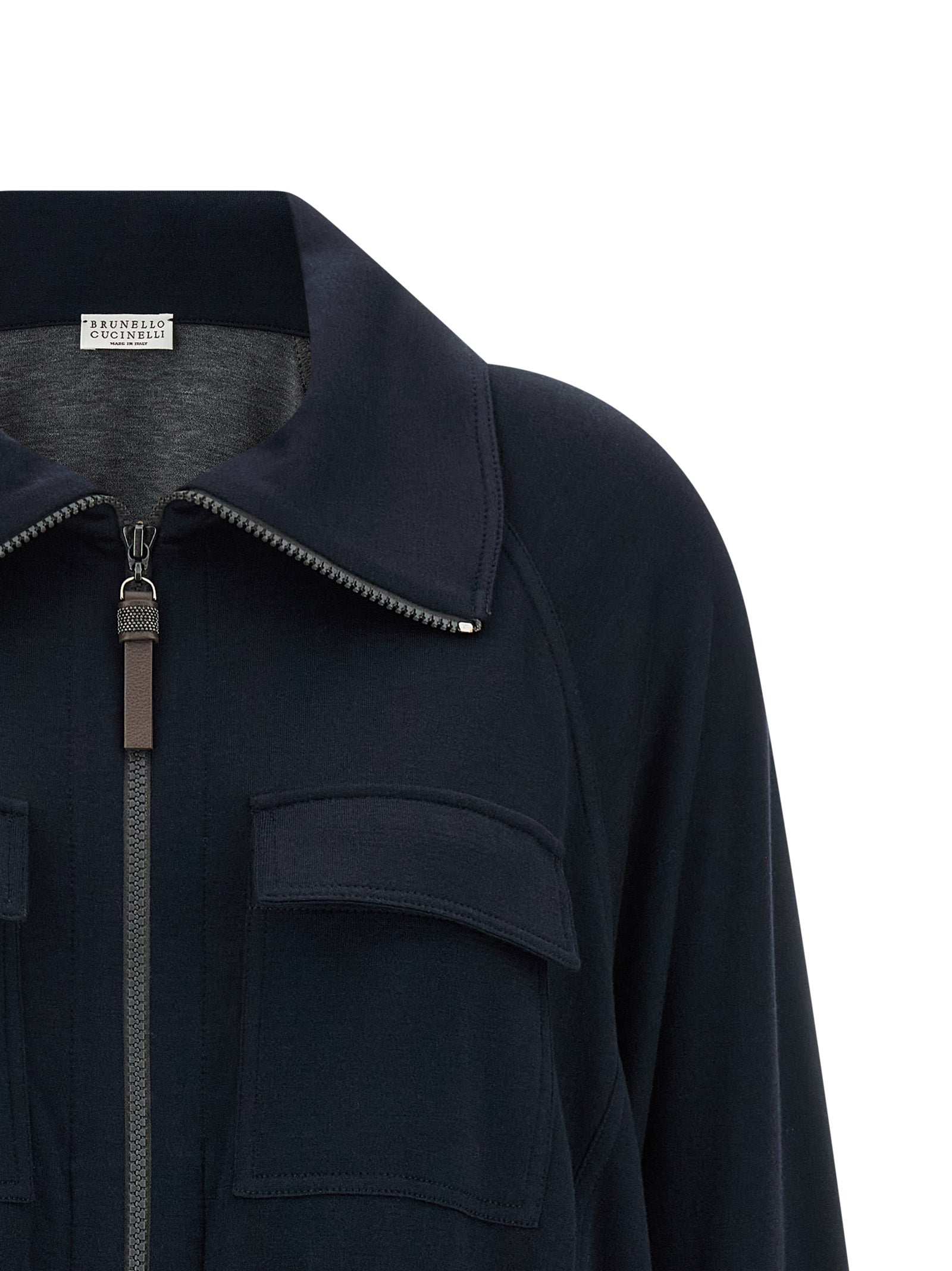 Brunello Cucinelli Blue Cotton Women's Bomber