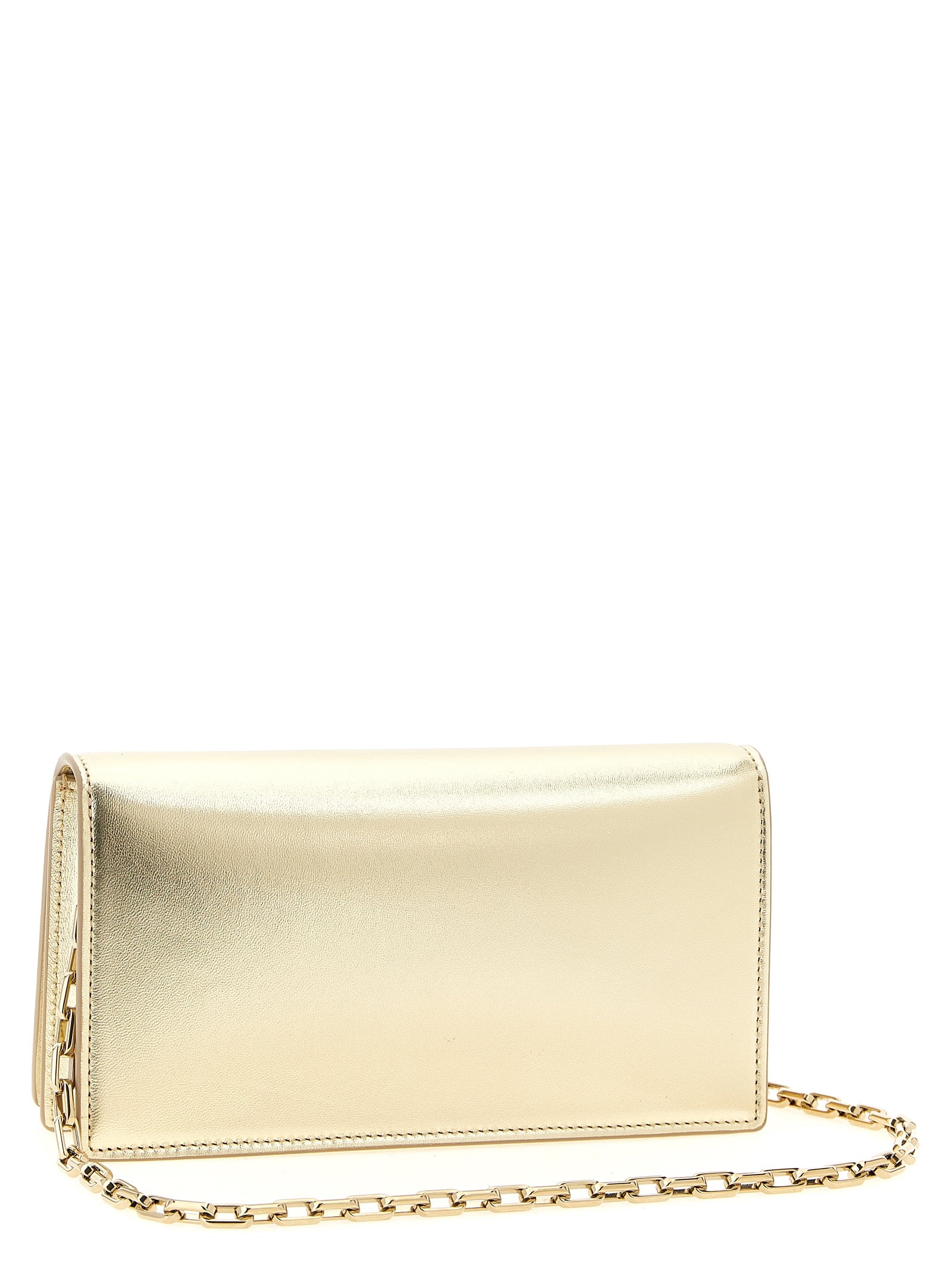 Christian Louboutin Gold Lambskin Clutch Women's Bag