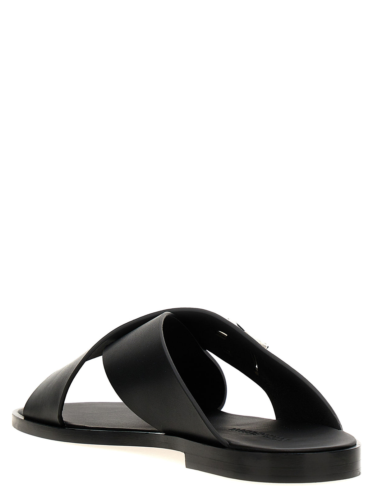 Dolce & Gabbana Black Calfskin Men's Slides