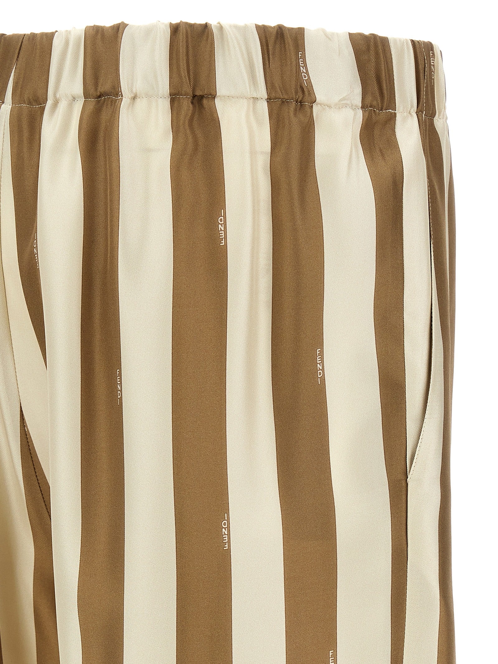 Fendi Beige Silk Bermuda Men's Shorts