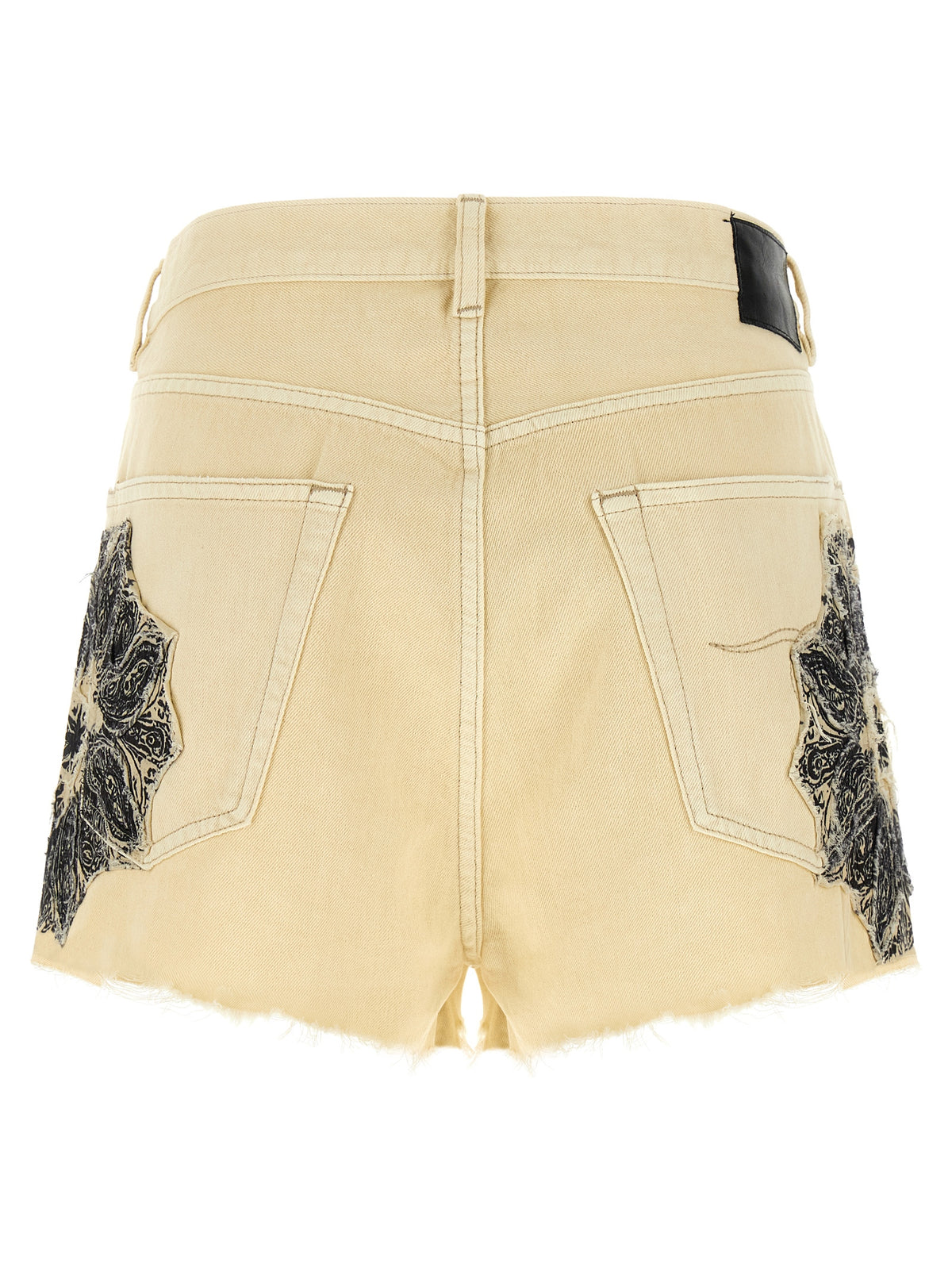 R13 Beige Cotton Bermuda Women's Shorts