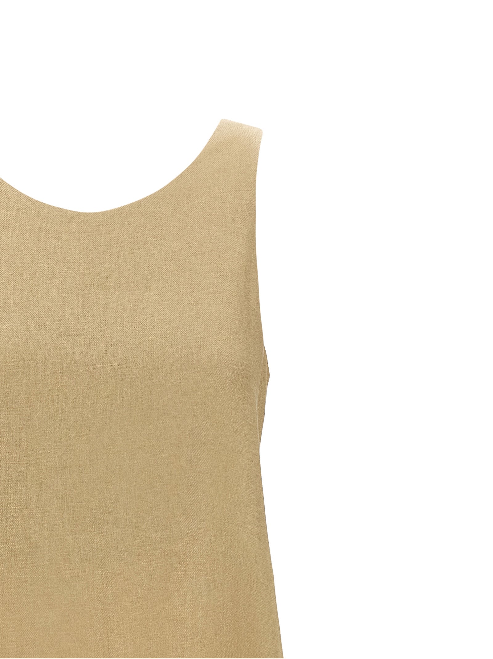 Max Mara Beige Linen Long Women's Dress