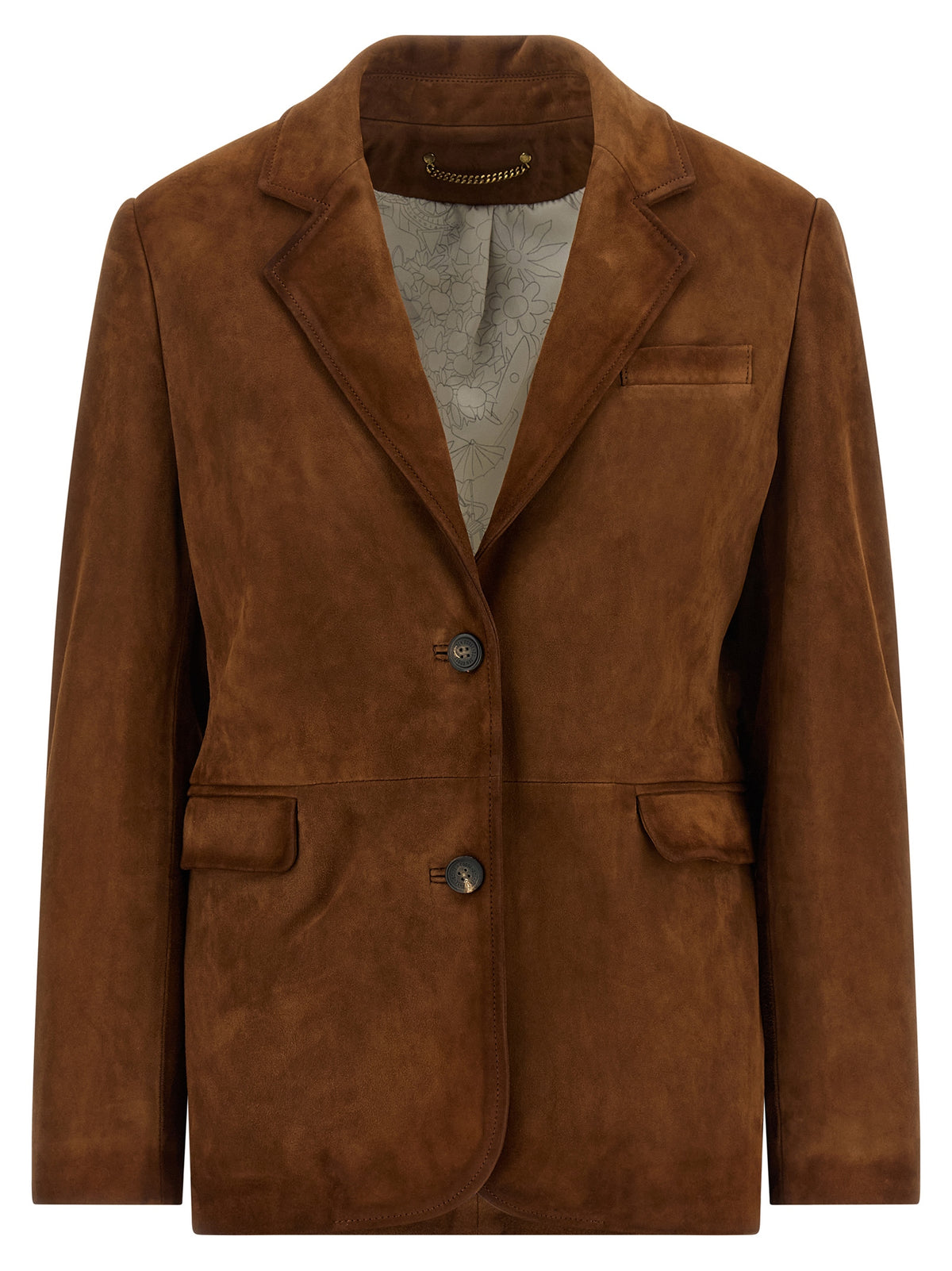 Golden Goose Brown Lamb Leather Leather Women's Jacket