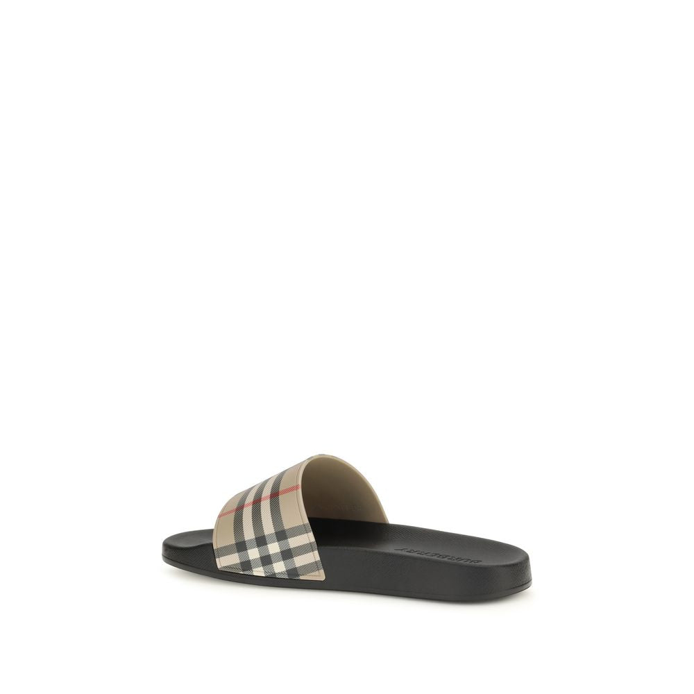 Burberry Black Rubber Men's Slides