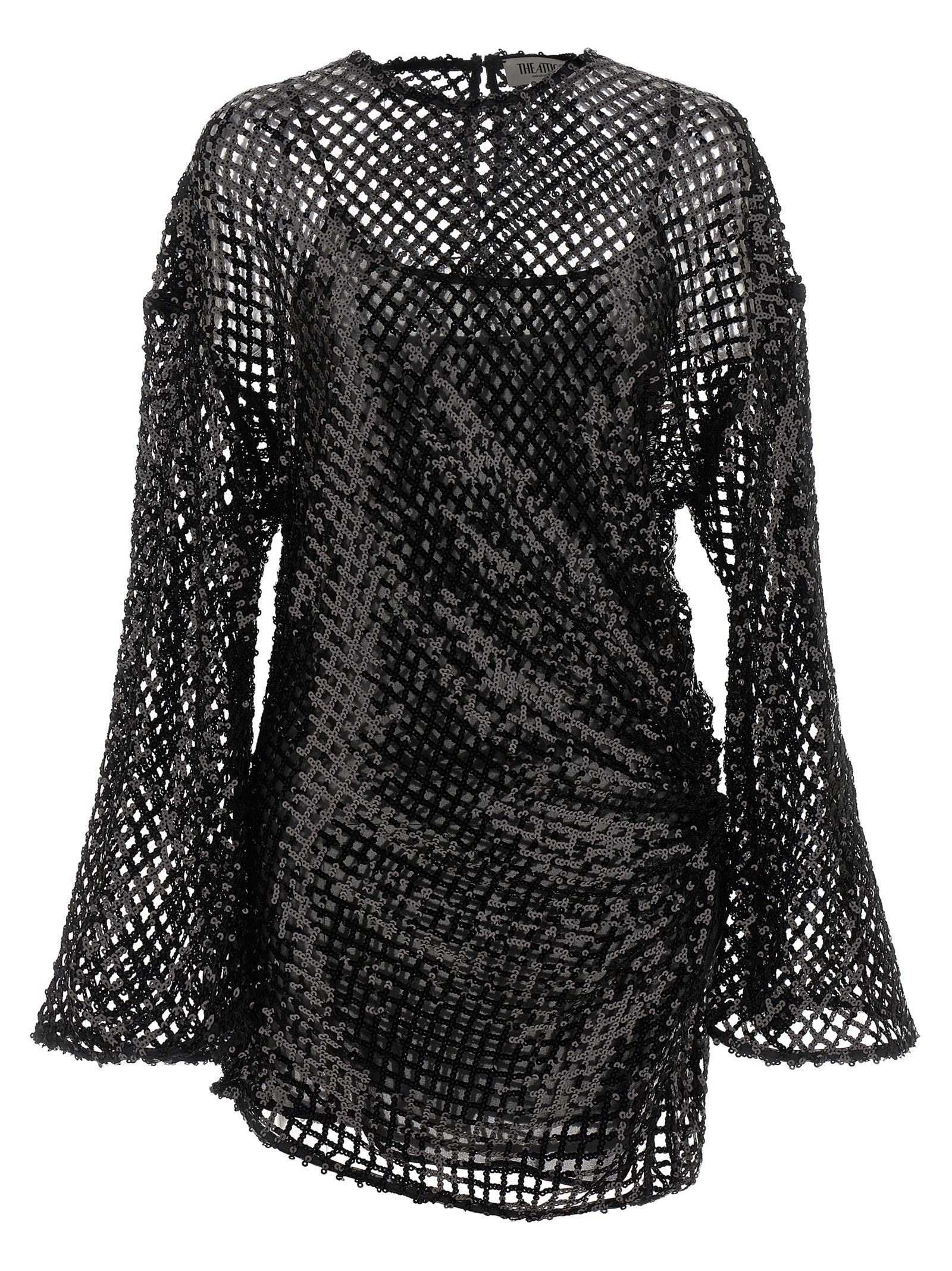 The Attico Black Polyester Short Women's Dress