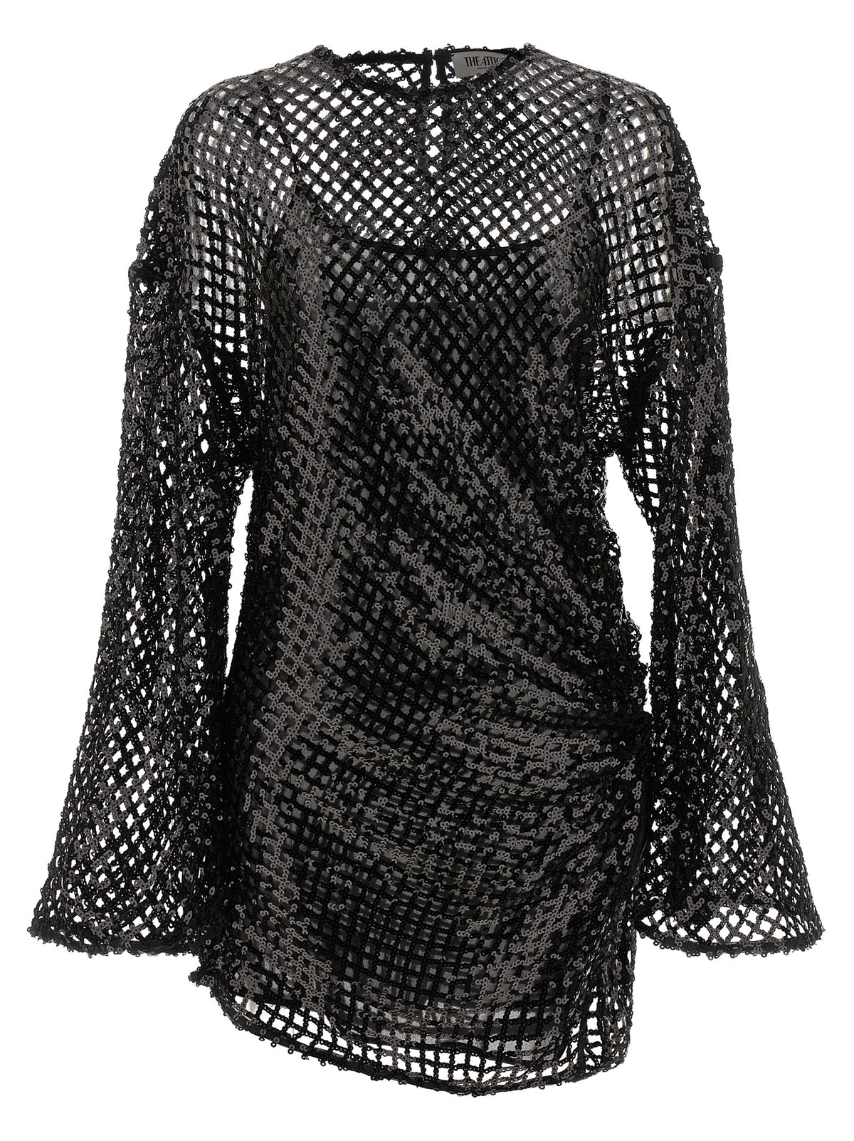 The Attico Black Polyester Short Women's Dress