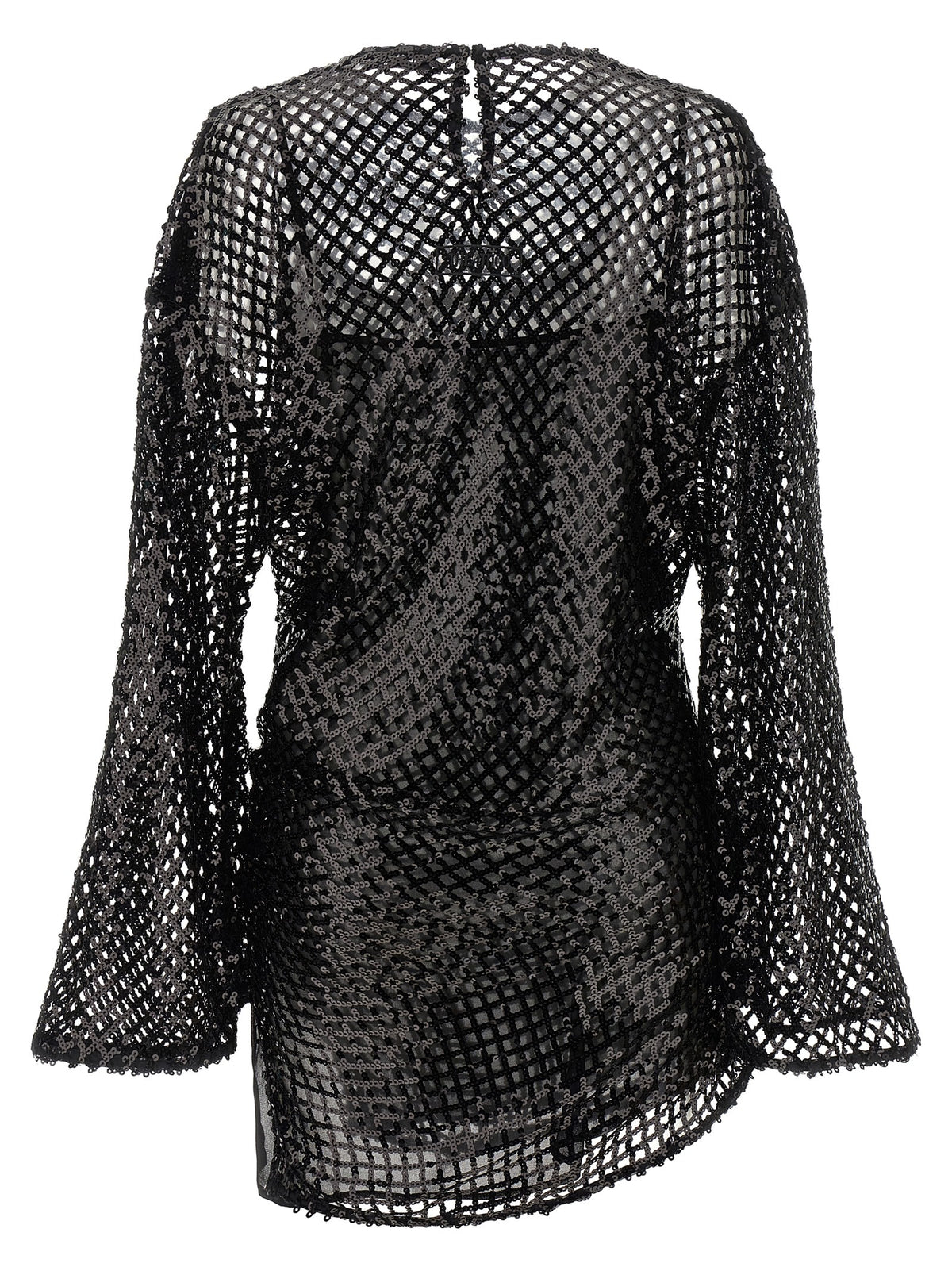 The Attico Black Polyester Short Women's Dress