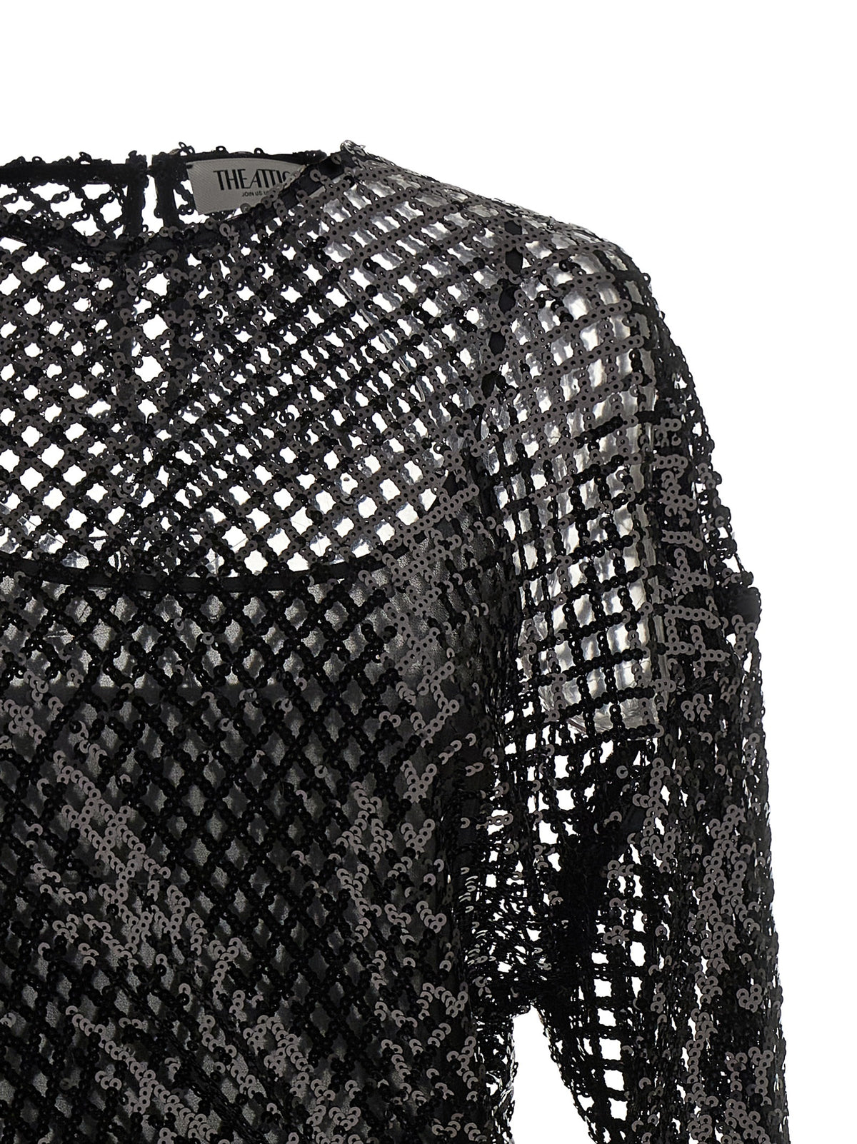 The Attico Black Polyester Short Women's Dress