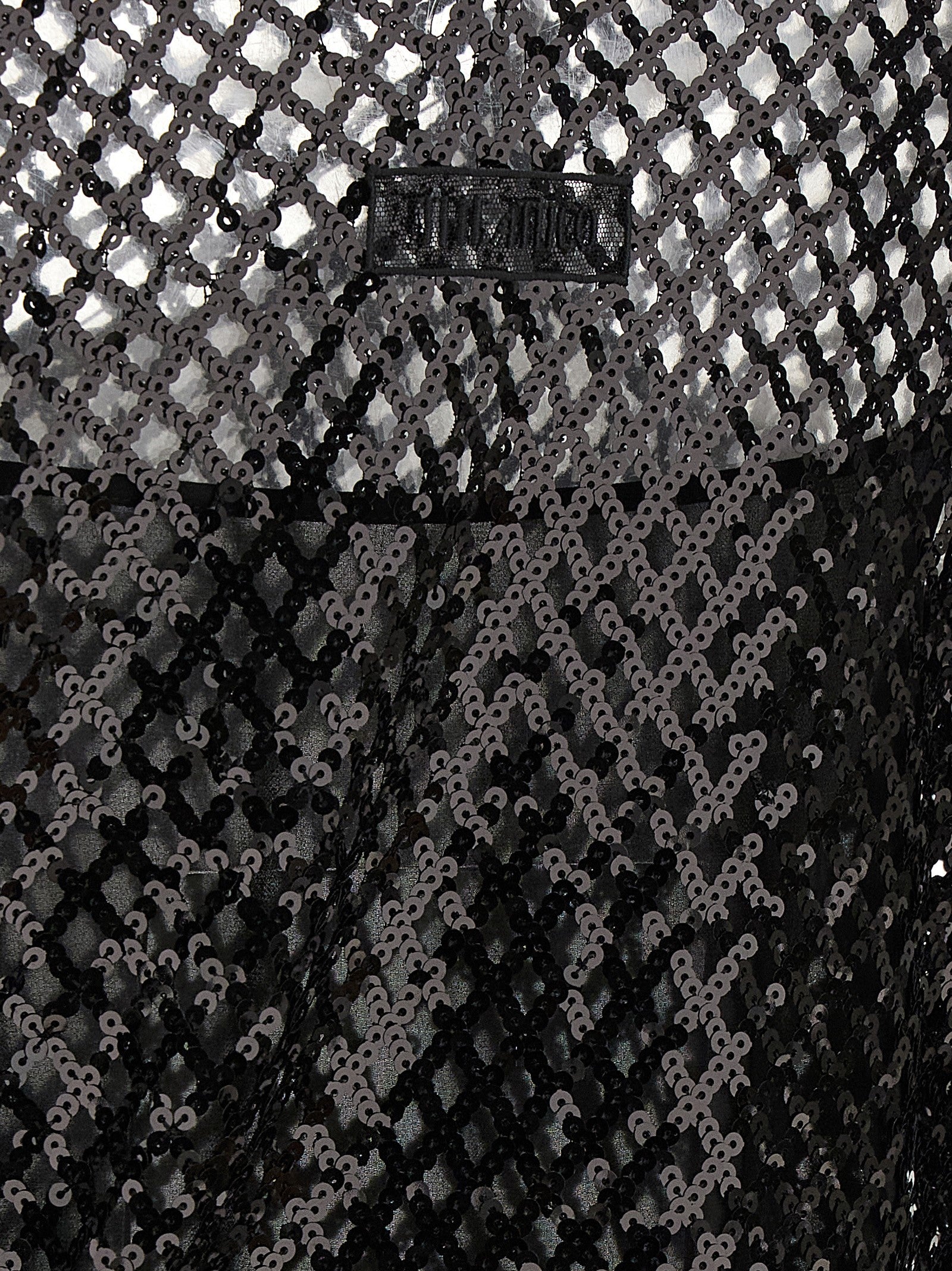 The Attico Black Polyester Short Women's Dress