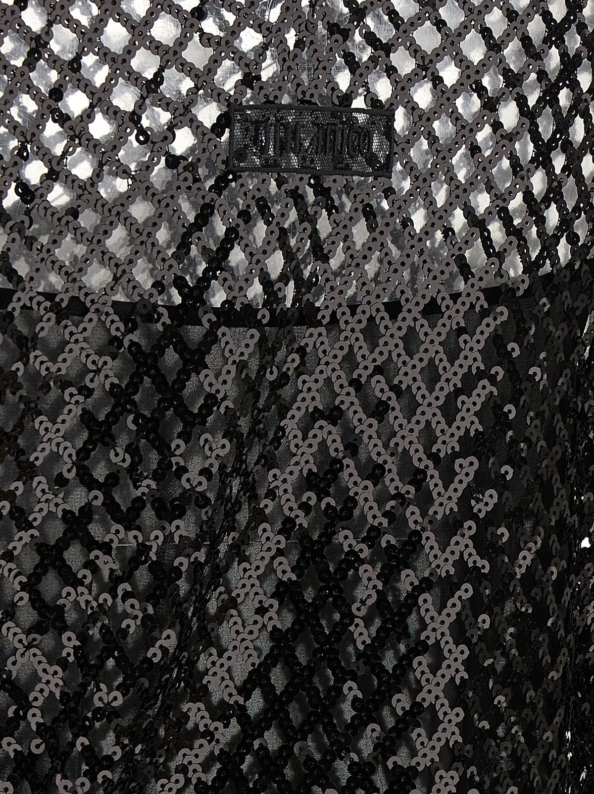 The Attico Black Polyester Short Women's Dress