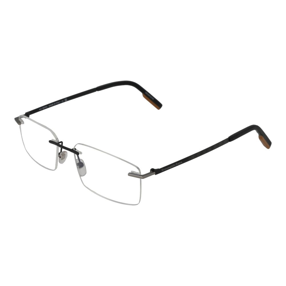 Ermenegildo Zegna Gray Metal Glasses Men's (Frames)