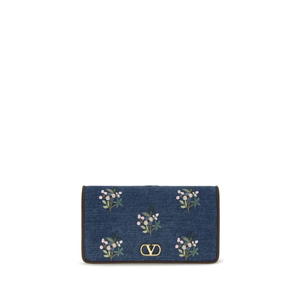 Valentino Garavani Blue Cotton Shoulder Women's Bag