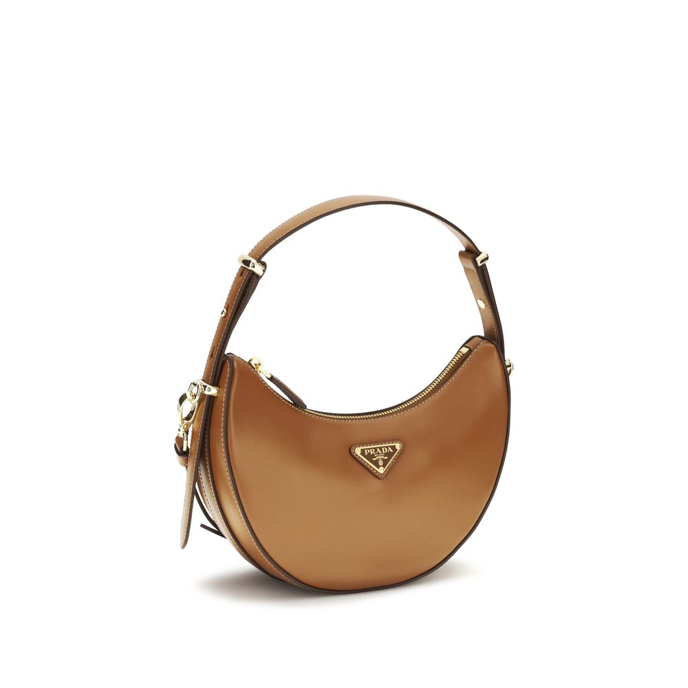 Prada Beige Calf Leather Bos Taurus Shoulder Women's Bag
