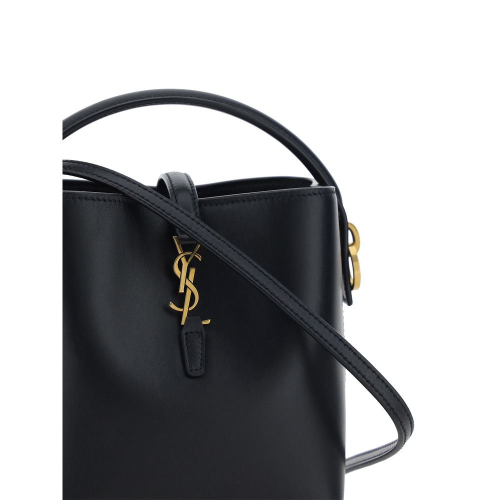 Saint Laurent Black Calf Leather Bos Taurus Shoulder Women's Bag