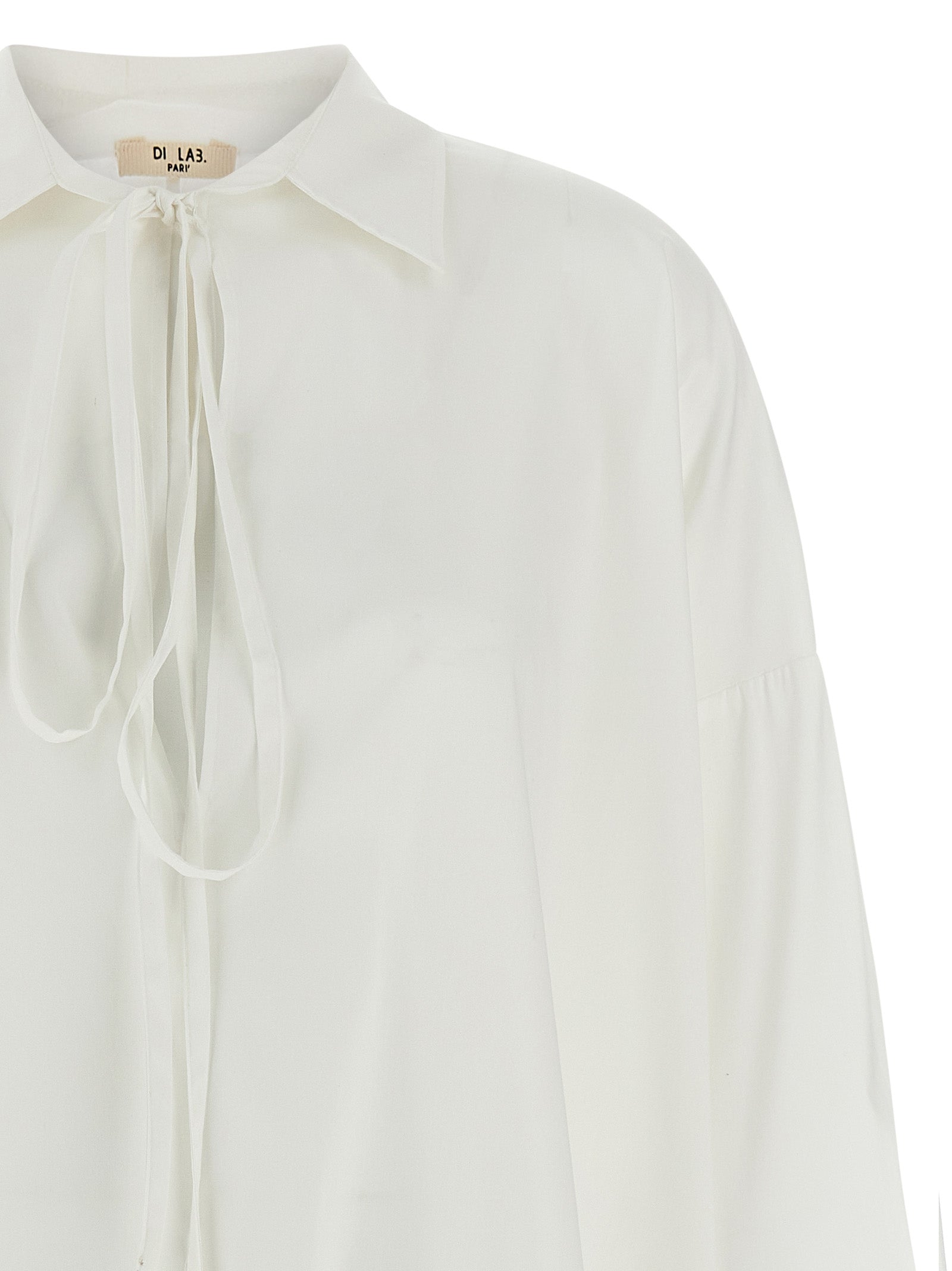 DI.LA3 PARI' White Silk Women's Blouse