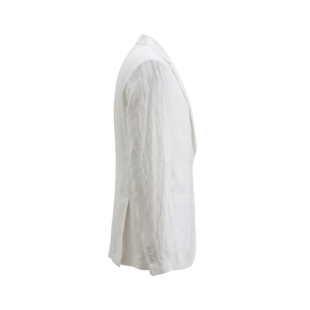 Malo White Linen Men's Men's Jacket