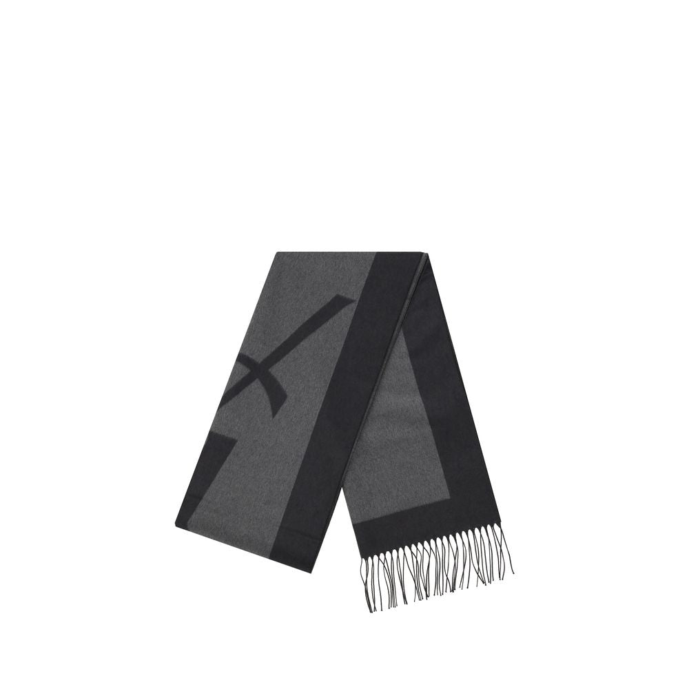 Saint Laurent Gray Silk Men's Scarf