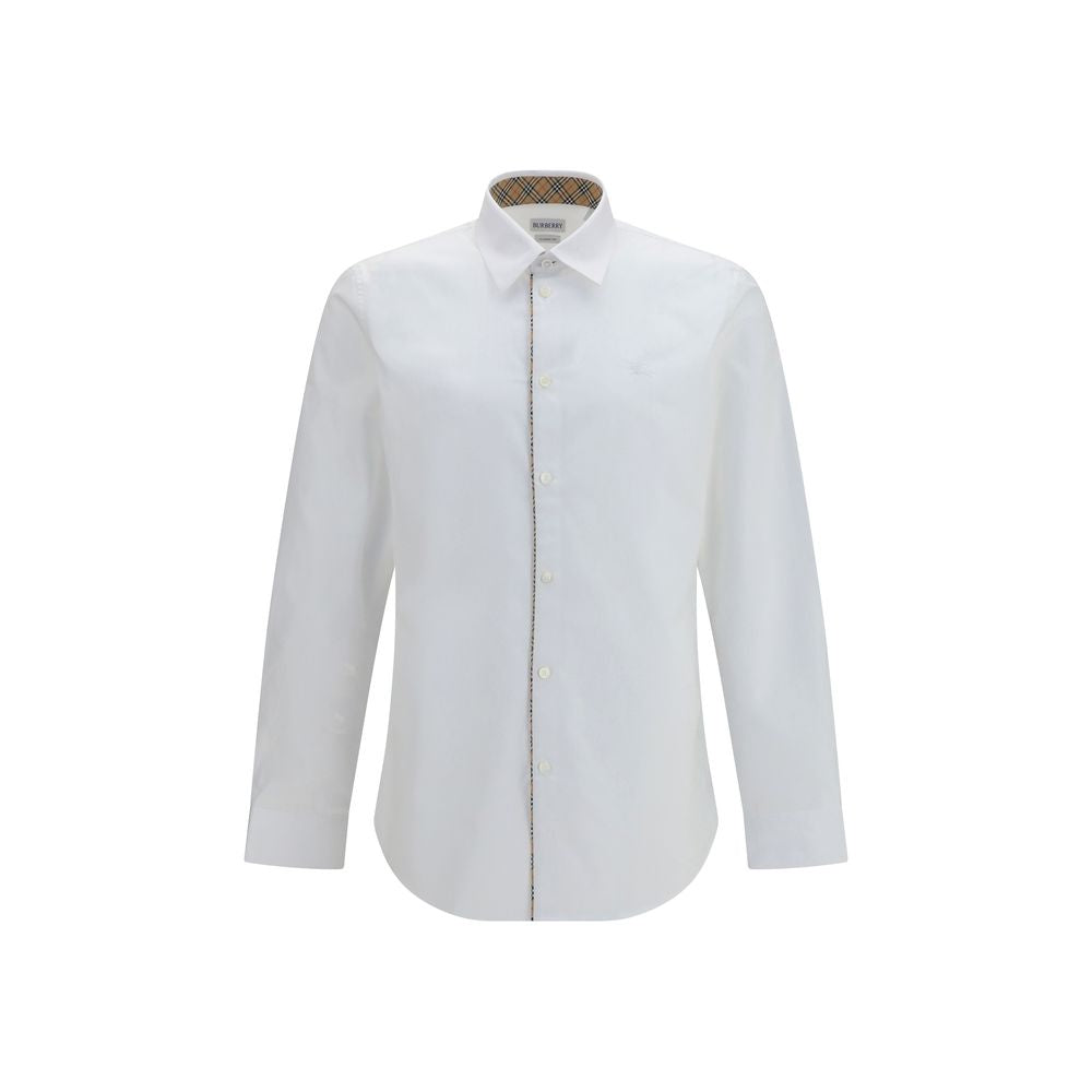 Burberry White Cotton Dress Men's Shirt