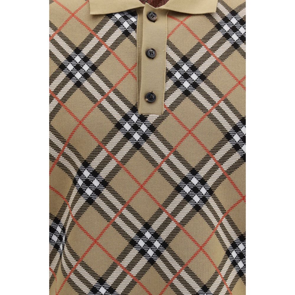 Burberry Beige Cotton Polo Men's Shirt