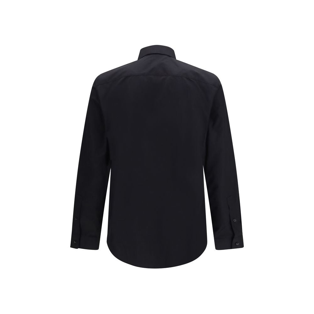Burberry Black Cotton Dress Men's Shirt