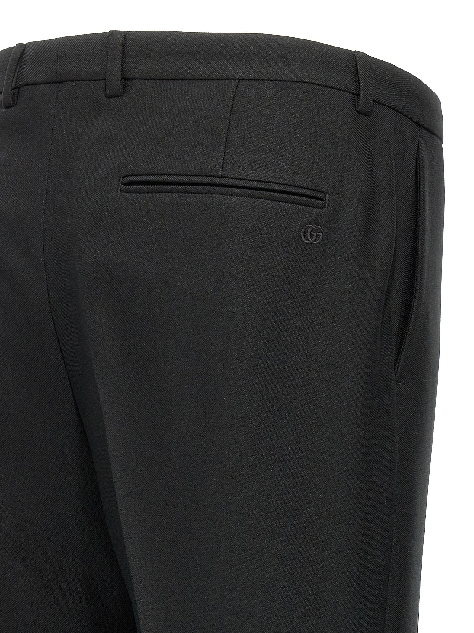 Gucci Black Polyester Casual Men's Pants