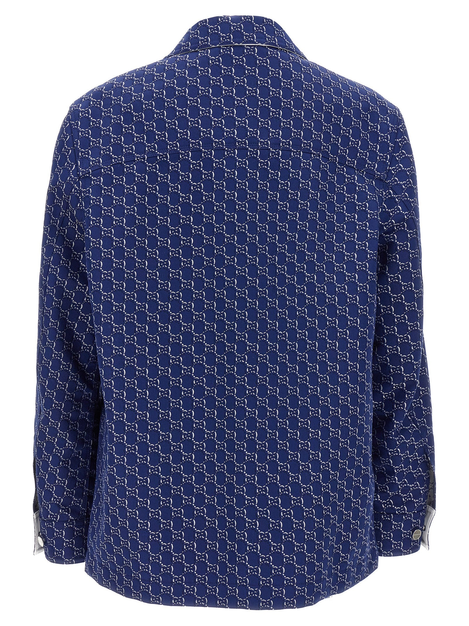 Gucci Blue Cotton Biker Men's Jacket