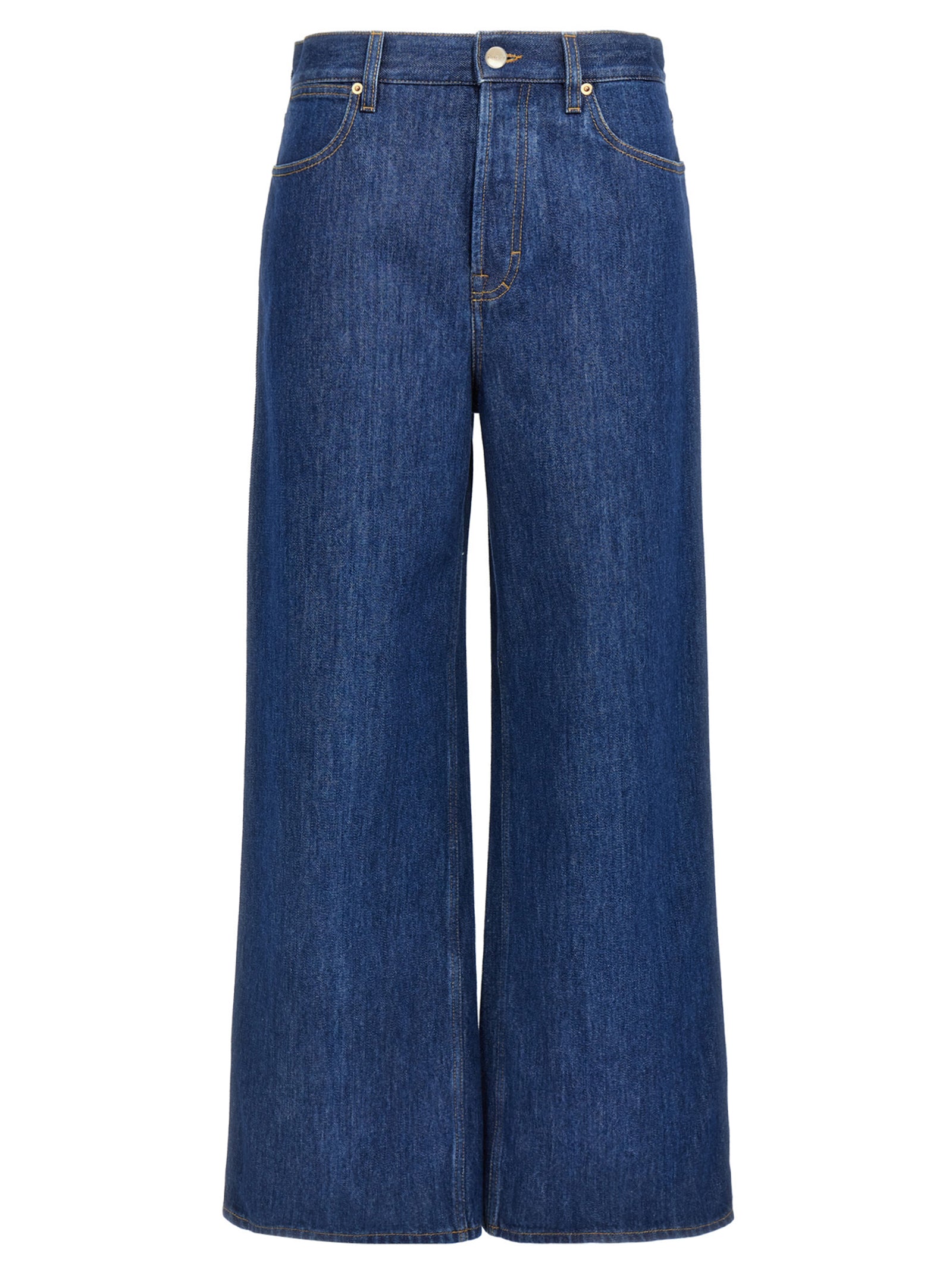 Gucci Blue Cotton Relaxed Fit Women's Jeans