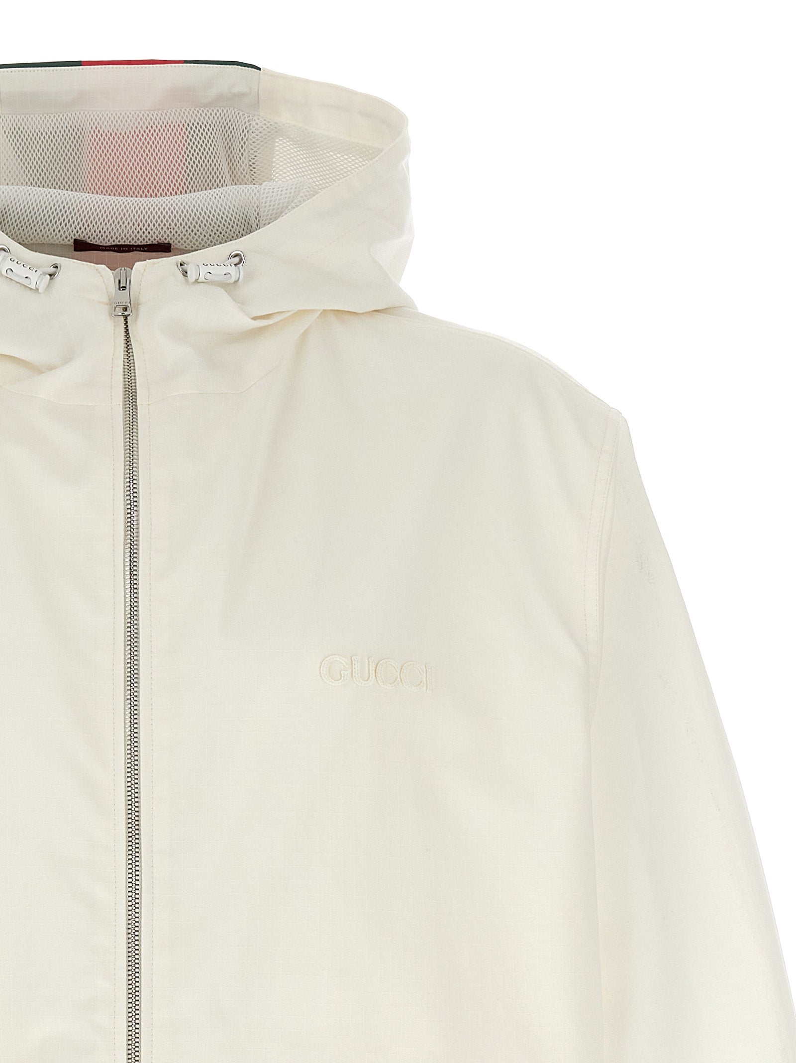Gucci White Cotton Shell Men's Jacket