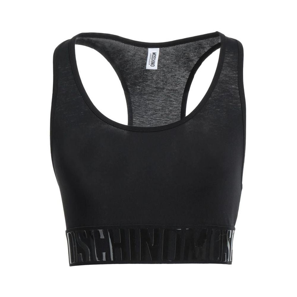Moschino Black Cotton Sport Women's Bra