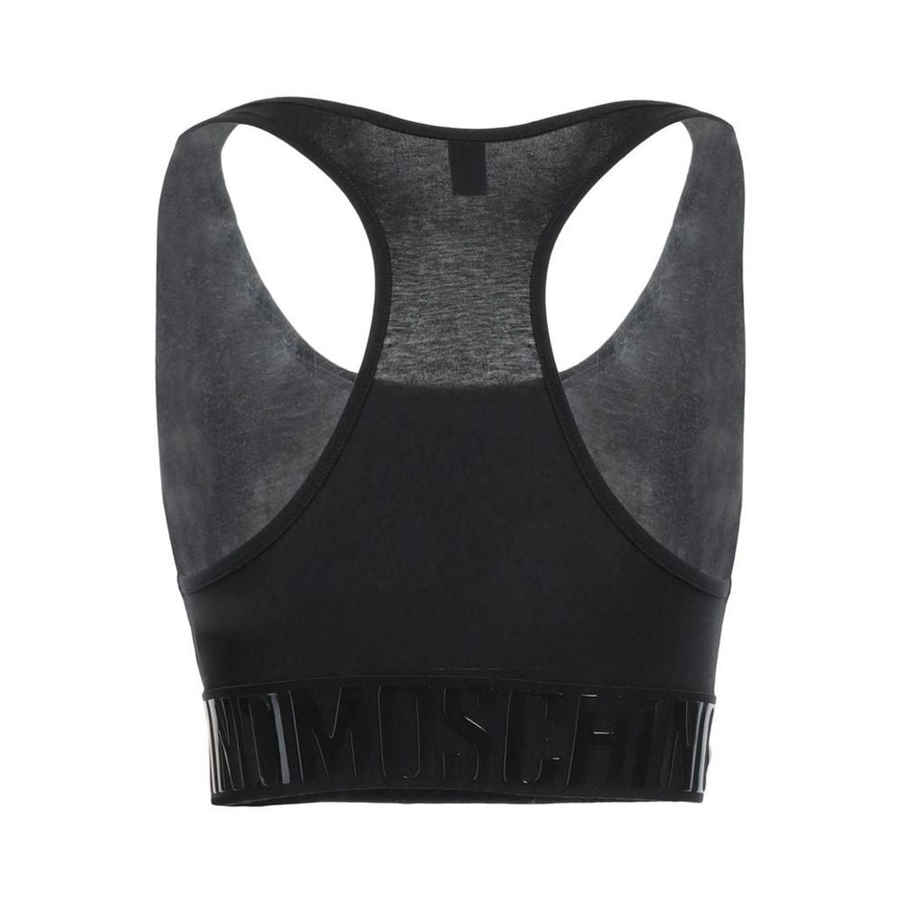 Moschino Black Cotton Sport Women's Bra